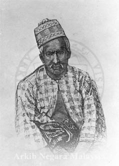 Sultan Yusuf Sharifuddin Muzaffar Shah Ibni Almarhum Sultan Abdullah Muhammad Shah I (1886 - 1887). Source: Arkib Negara Malaysia
